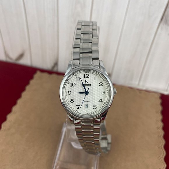 Burei Stainless Steel Watch with Date